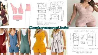 Aprende hacer el patrón de un mono enterizo corto para dama en maquina de coser Aprende hacer el patrón de un mono enterizo corto para dama en maquina de coser